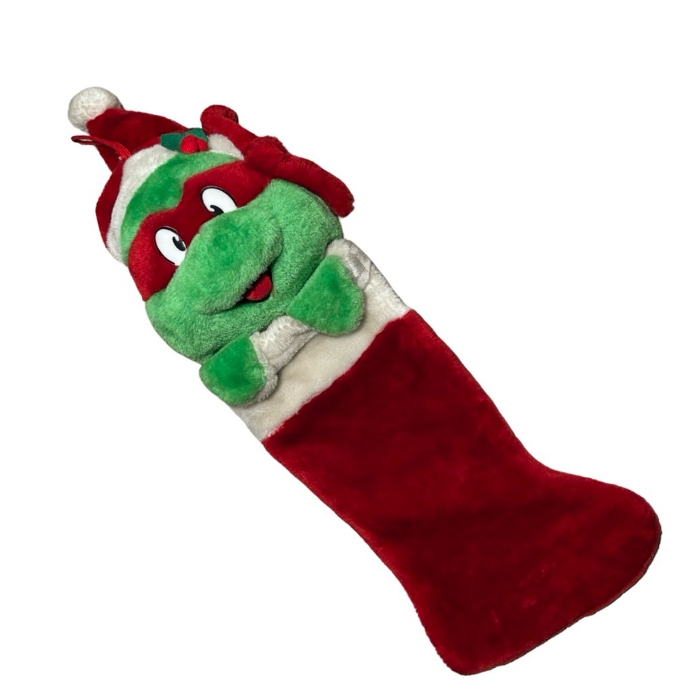 Vintage Teenage Mutant Ninja Turtle Raphael Stuffed head Stocking, good cond.